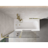 Mexen Mist L 2-wing bath screen 120 x 150 cm, transparent, gold - 8A9L-120-011-50-00