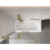 Mexen Mist L 2-panel bath screen 100 x 150 cm, transparent, brushed gold - 8A9L-100-011-55-00