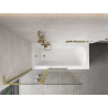 Mexen Mist L 2-panel bath screen 110 x 150 cm, transparent, brushed gold - 8A9L-110-011-55-00