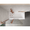 Mexen Mist L bath screen 2-wing 110 x 150 cm, transparent, brushed copper - 8A9L-110-011-65-00