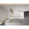 Mexen Mist L 2-Wing Bath Screen 120 x 150 cm, Transparent, Brushed Gold - 8A9L-120-011-55-00