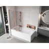 Mexen Mist L 2-panel bath screen 120 x 150 cm, transparent, brushed copper - 8A9L-120-011-65-00