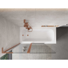 Mexen Mist L 2-panel bath screen 120 x 150 cm, transparent, brushed copper - 8A9L-120-011-65-00