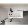 Mexen Mist L 2-wing Bath Screen 110 x 150 cm, Transparent, Black - 8A9L-110-011-70-00