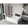 Mexen Mist L 2-wing bath screen 120 x 150 cm, transparent, black - 8A9L-120-011-70-00