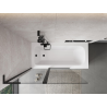 Mexen Mist L Bath Screen 2-Wing 110 x 150 cm, Transparent, Black - 8A9L-120-011-70-00