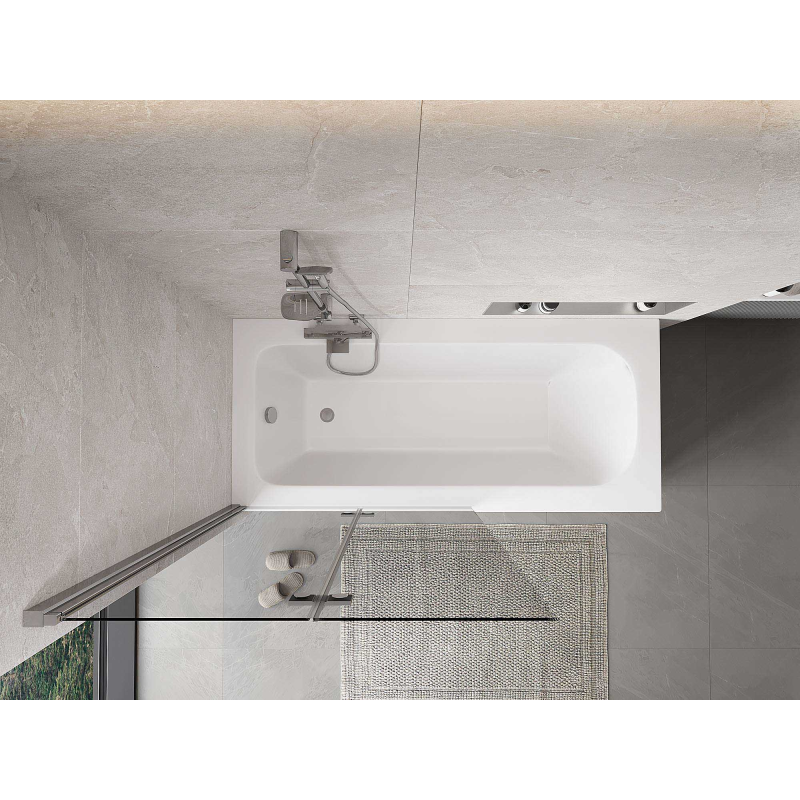 Mexen Mist 2-panel left bath screen 100 x 150 cm, transparent, chrome - 8A9-100-002-01-00-L