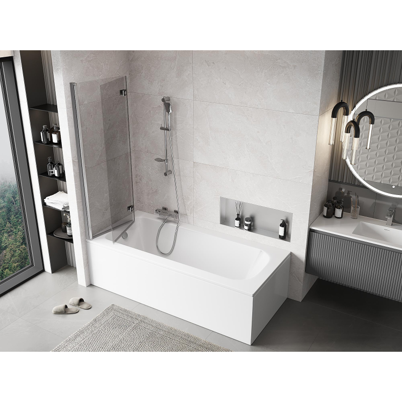 Mexen Mist 2-wing left shower screen 110 x 150 cm, transparent, chrome - 8A9-110-002-01-00-L