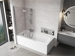 Mexen Mist 2-wing Left Shower Screen 120 x 150 cm, Transparent, Chrome - 8A9-120-002-01-00-L