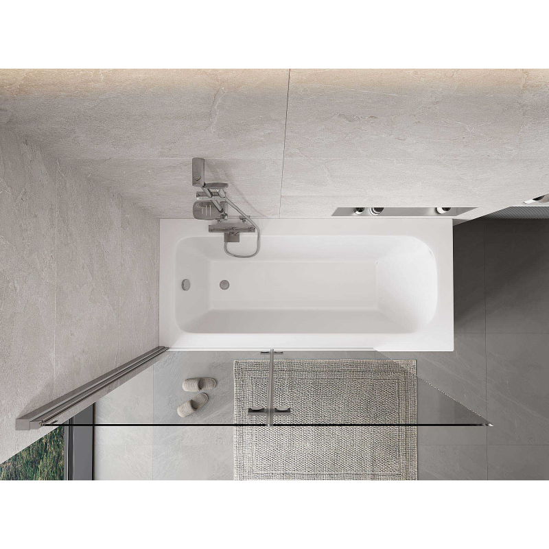 Mexen Mist 2-panel Left Shower Screen 130 x 150 cm, transparent, chrome - 8A9-130-002-01-00-L