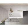 Mexen Mist 2-panel left shower screen 100 x 150 cm, transparent, gold - 8A9-100-002-50-00-L