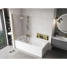 Mexen Mist 2-wing left shower partition 120 x 150 cm, transparent, gold - 8A9-120-002-50-00-L