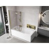 Mexen Mist shower screen 2-wing left 130 x 150 cm, transparent, gold - 8A9-130-002-50-00-L