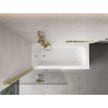 Mexen Mist shower screen, 2-panel left 90 x 150 cm, transparent, brushed gold - 8A9-090-002-55-00-L
