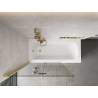 Mexen Mist 2-panel left shower screen 110 x 150 cm, transparent, brushed gold - 8A9-110-002-55-00-L
