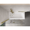 Mexen Mist 2-panel left shower screen 120 x 150 cm, transparent, brushed gold - 8A9-120-002-55-00-L