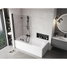Mexen Mist 2-panel left shower screen 120 x 150 cm, transparent, black - 8A9-120-002-70-00-L