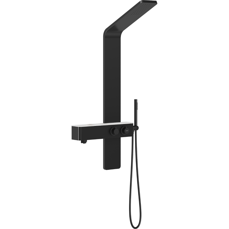 Mexen Sund Shower Panel, Black - 7620-02-70