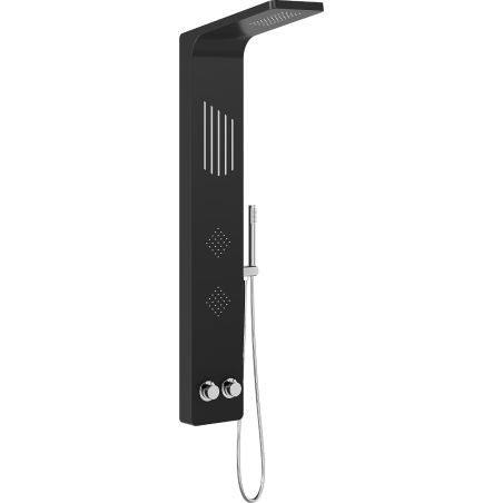 Mexen Navas shower panel, black - 7627-02-70