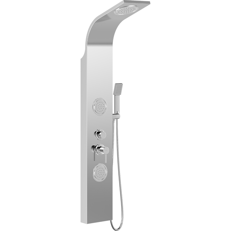 Mexen Gros shower panel, chrome - 7619-03-00