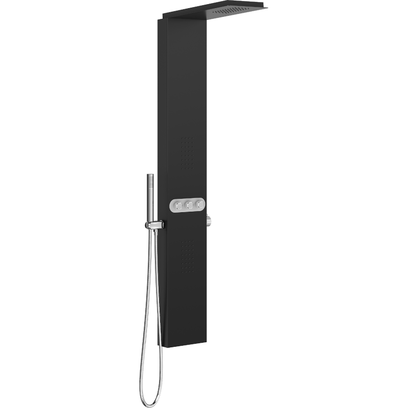 Mexen Omar shower panel, black - 7610-03-70