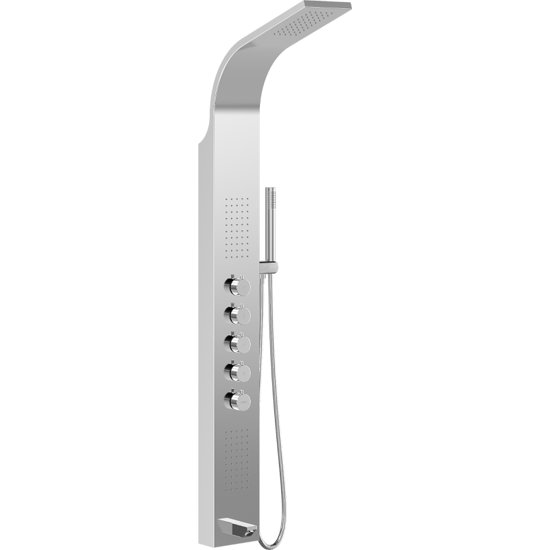 Mexen Timor shower panel with spout, chrome - 7621-04-00