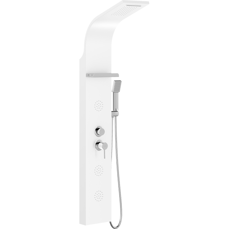 Mexen Borg shower panel, white - 7615-03-20