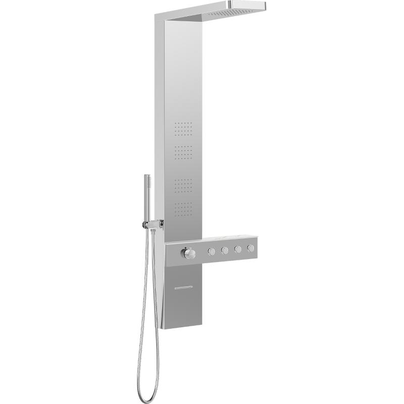 Mexen Natan shower panel with spout, chrome - 7626-04-00