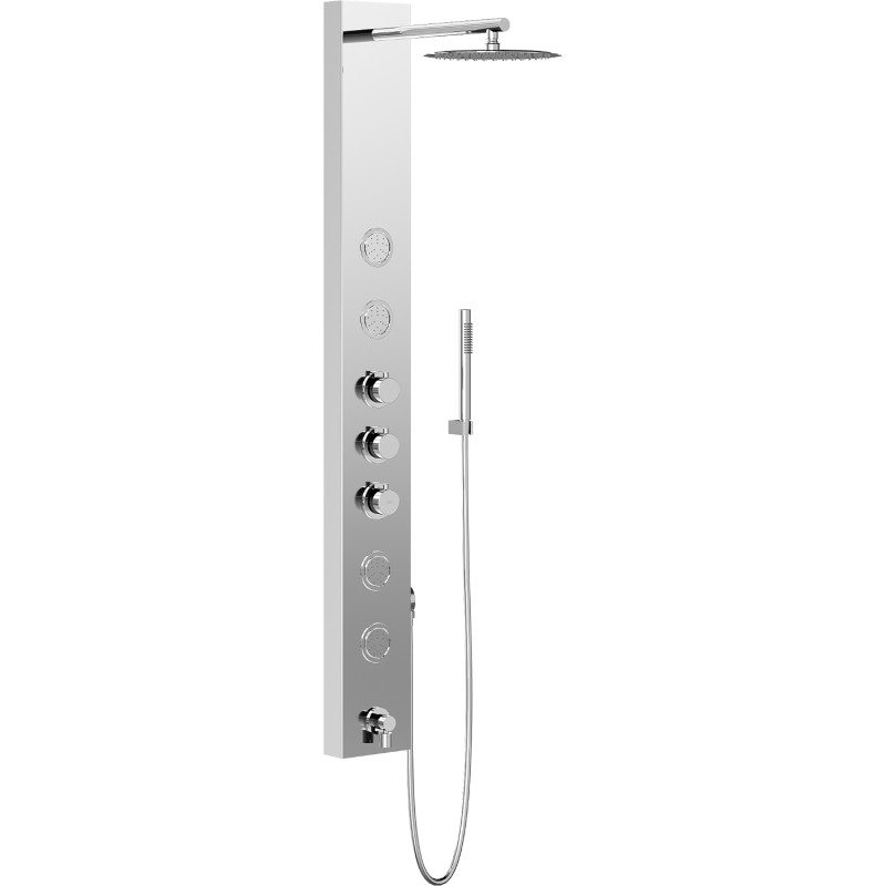 Mexen Ivo shower panel with spout, chrome - 7608-03-00