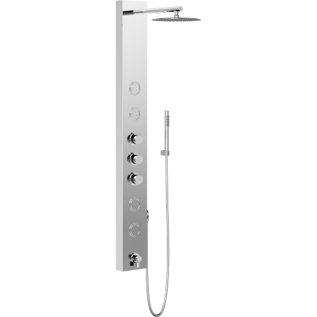 Mexen Ivo shower panel with spout, chrome - 7608-03-00