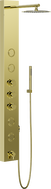 Mexen Ivo shower panel with spout, gold - 7608-03-50