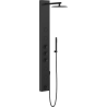 Mexen Ivo shower panel with spout, black - 7608-03-70