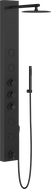 Mexen Ivo shower panel with spout, black - 7608-03-70