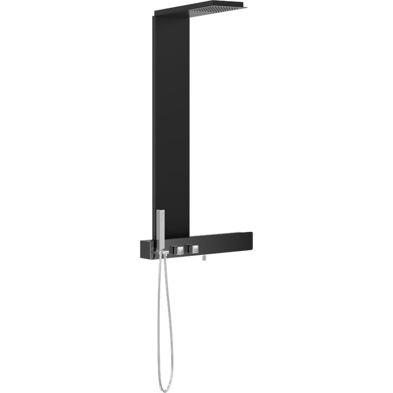 Mexen Trix shower panel, black - 7606-02-70