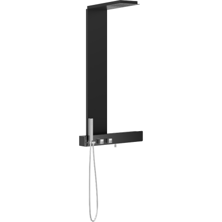 Mexen Trix shower panel, black - 7606-02-70