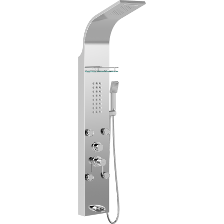 Mexen Adrox shower panel with spout, chrome - 7613-04-00