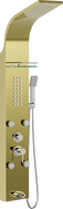 Mexen Adrox shower panel with spout, gold - 7613-04-50