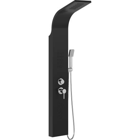 Mexen Taro shower panel, black - 7614-03-70
