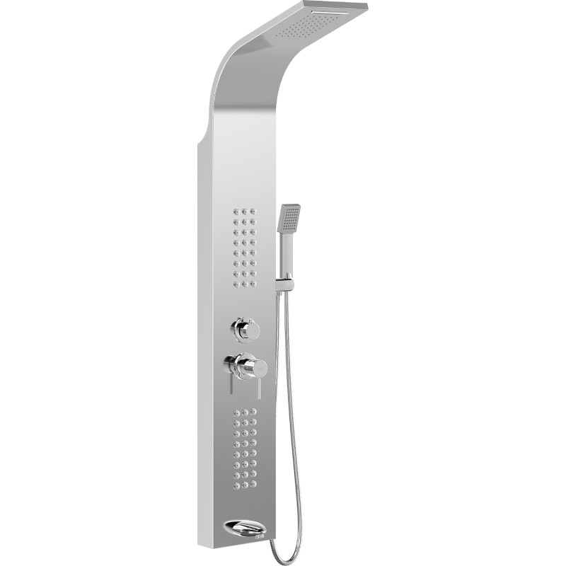 Mexen Ardo shower panel with spout, chrome - 7617-04-00