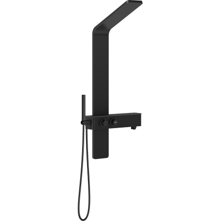 Mexen Strit shower panel, black - 7625-02-70