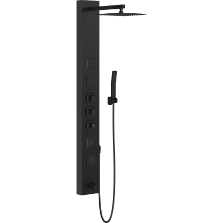 Mexen Orco shower panel, black - 7607-03-70