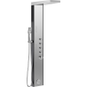 Mexen Damon shower panel with spout, chrome/black - 7623-04-17