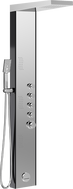 Mexen Damon shower panel with spout, chrome/black - 7623-04-17