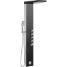 Mexen Damon shower panel with spout, black/chrome - 7623-04-71