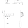 Mexen Azul concealed shower set, chrome - 7629-03-00