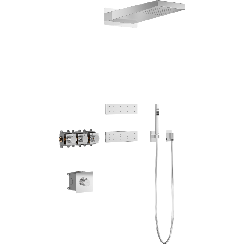 Mexen Fall concealed shower set, chrome - 7602-04-00