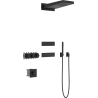 Mexen Fall concealed shower set, black - 7602-04-70