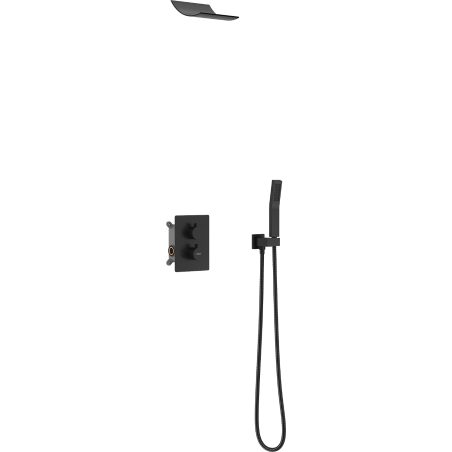 Mexen Salto concealed shower set, black - 7604-02-70