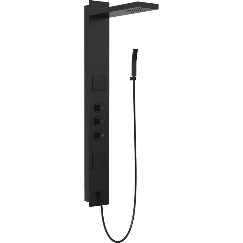 Mexen Savio concealed shower set, black - 7605-03-70