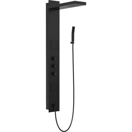 Mexen Savio concealed shower set, black - 7605-03-70